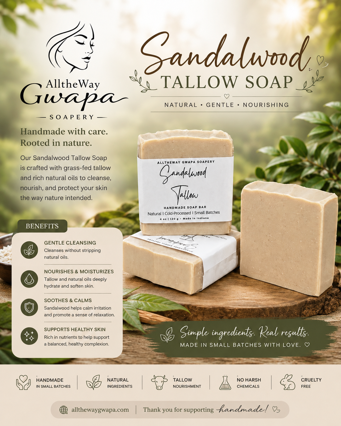 Sandalwood Tallow Soap