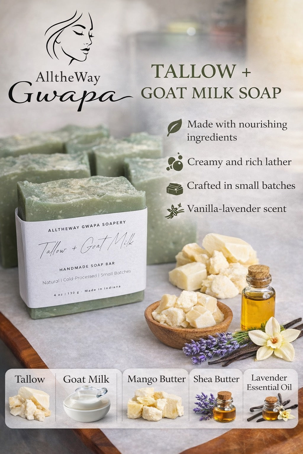 Milky Tallow Soap Bar